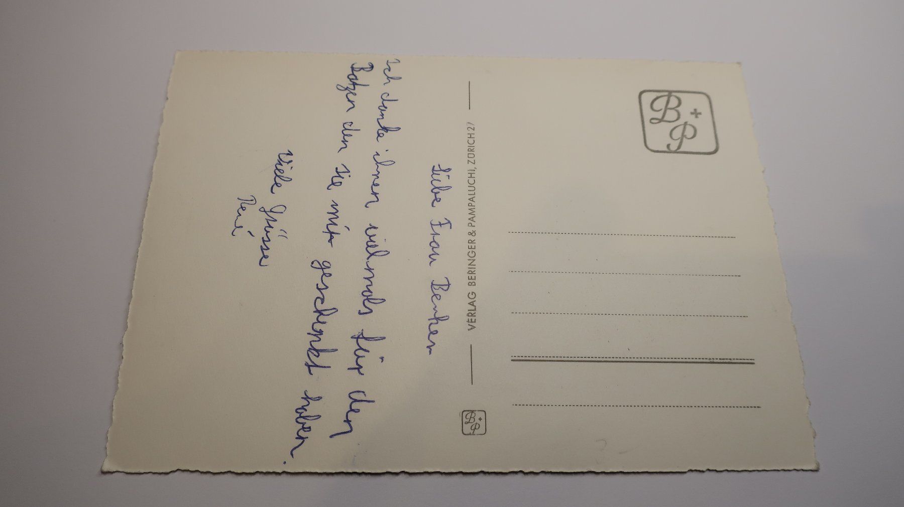Ansichtskarten: Zürich  7. Pflegerinnenschule – Gebraucht aus Cormoret von Pascalll2001 2