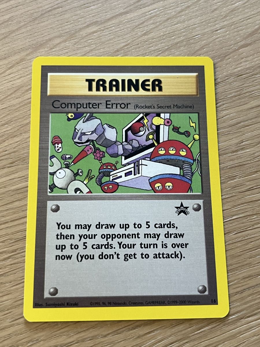 Pokémon Carte collezionabili: Pokémon Computer Error #16 Wizards Black Star Promo WOTC – Usato da Fribourg venduto da Spicchio
