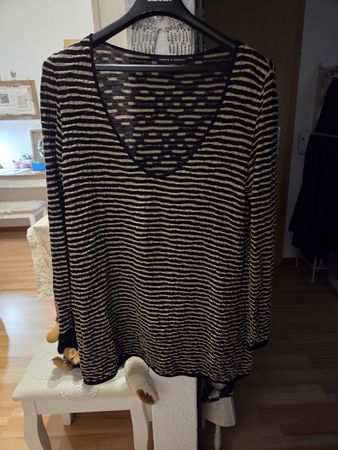 Hindahl & Skudelny pulli, Gold/ Schwarz,Oversize Top!