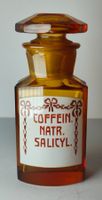 Seltene Antike Apothekerflasche COFFEIN Um 1900 9cm
