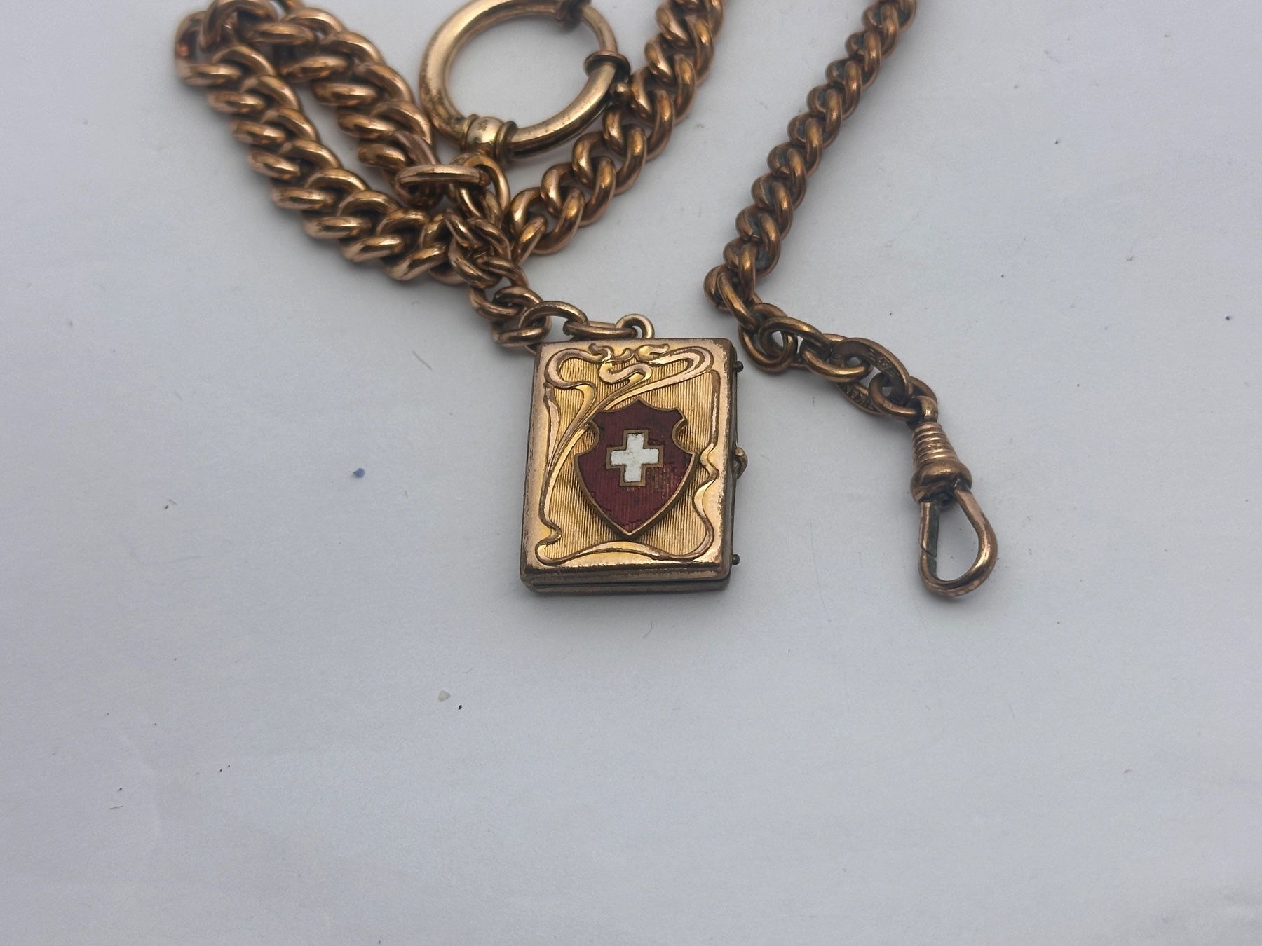 Altri accessori per orologi: Taschenuhrkette mit Bildermedaillon – Usato da Brüttisellen venduto da AlphaOmega05 1