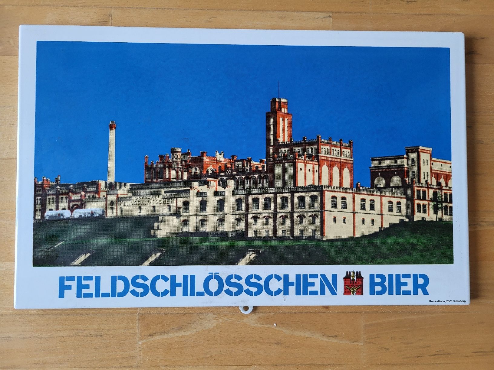 Feldschlösschen Insegne: Schlid Feldslöschen Bier Emailschild – Usato da nunningen venduto da mic_88k2