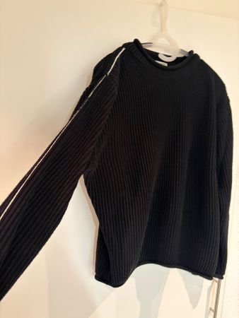 Pullover Miller schwarz gerippt gebraucht guter Zustand