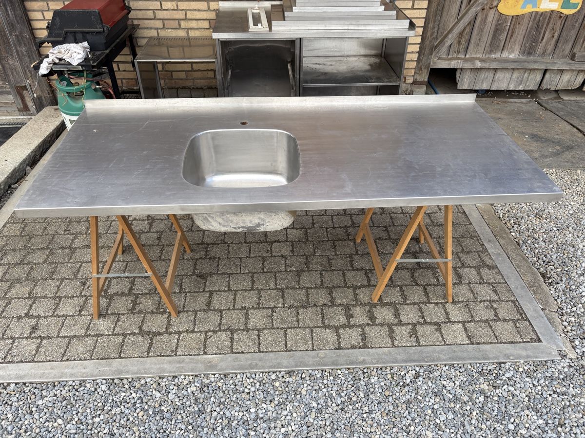 Komplettküchen: Chromstahlabdeckung mit Becken – Gebraucht aus Aettenschwil von joa_8dhm