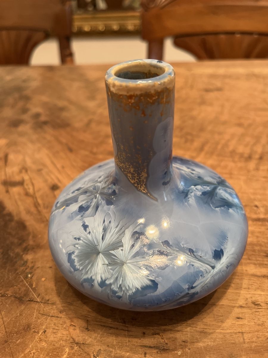 Vasi & Recipienti: Blaue Keramikvase mit Golddekor – Nuovo (secondo la descrizione) da Gattikon venduto da mo.suter 2