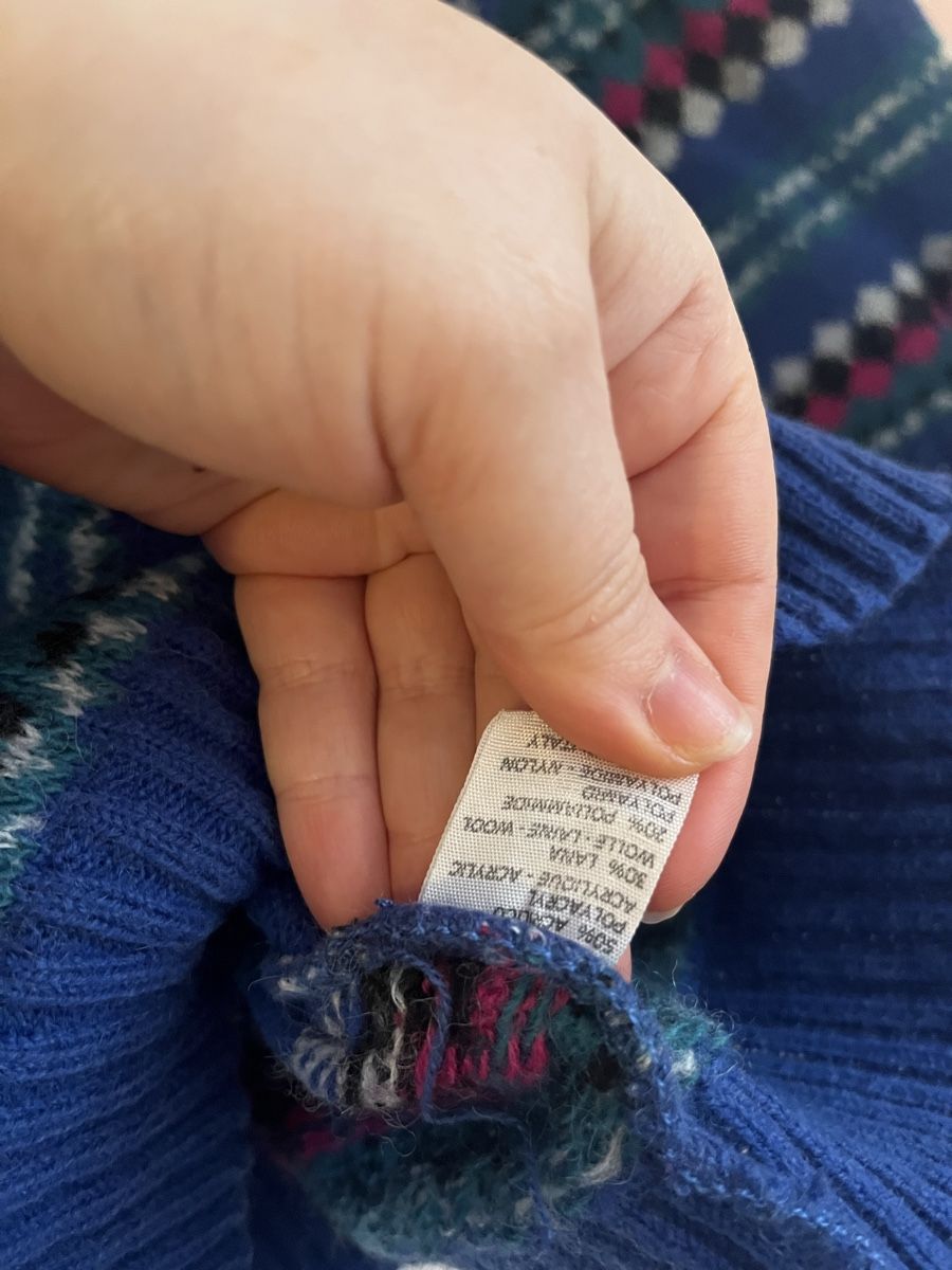 Maglioni & Felpe: Vintage Strickpullover Gr. M Wolle bunt 80er Jahre Look – Usato da Zürich venduto da Closetbesties 1