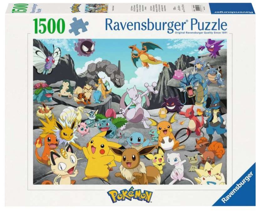 Ravensburger Puzzles: Ravensburger Puzzle 1500 Teile Pokémon Classics – Neu und originalverpackt aus Oensingen von Liquidations-Shop