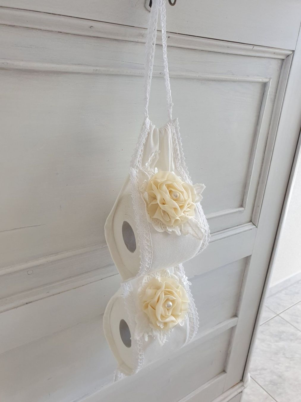 Tutte le decorazioni: Halter WC-Rollen Shabby Chic Spitze Rollenhalter Geschenk – Nuovo e nell'imballaggio originale da Gossau ZH venduto da Goes05 3