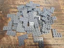 lego 2639 lot de 40 pièces Dark Bluish Gray Plate 4 x 4
