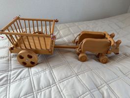Heuwagen mit Zugtieren