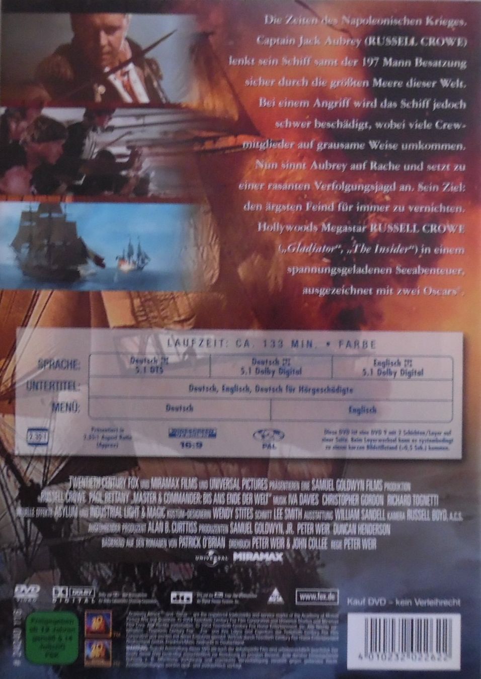 Tutti i DVDs: Master and Commander – Usato da Bellinzona venduto da Luna093 2