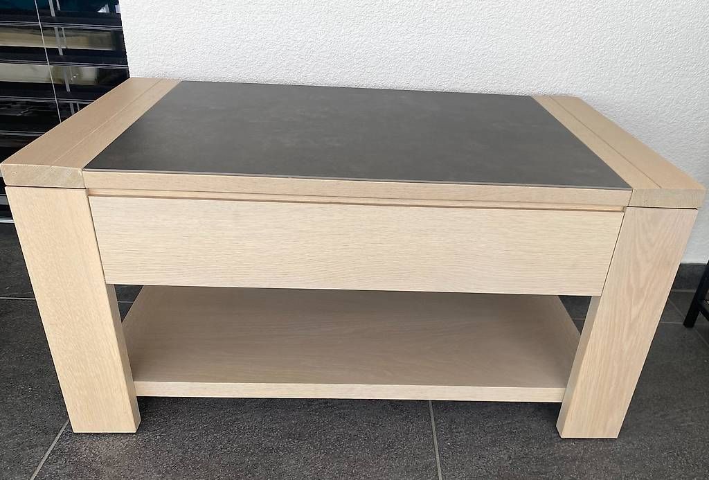 Tavoli: Table basse relevable chêne massif et plateau céramique – Usato da Martigny venduto da leb_56qt