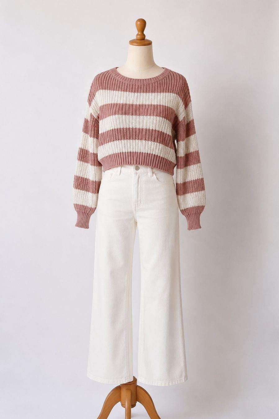 Maglioni & Felpe: TODAY Pullover, Gr. L/XL, rosa/weiss gestreift – Usato da Alpnach Dorf venduto da melbb