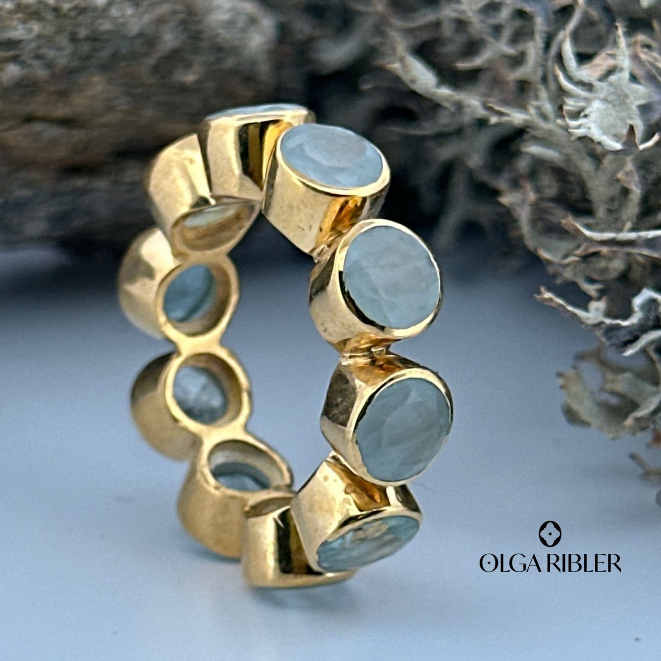 Olga Ribler Ringe: Memory Silber Ring 925 Grösse 58 mit Aquamarine – Neu (gemäss Beschreibung) aus Luzern von Schmuckoutlet 2