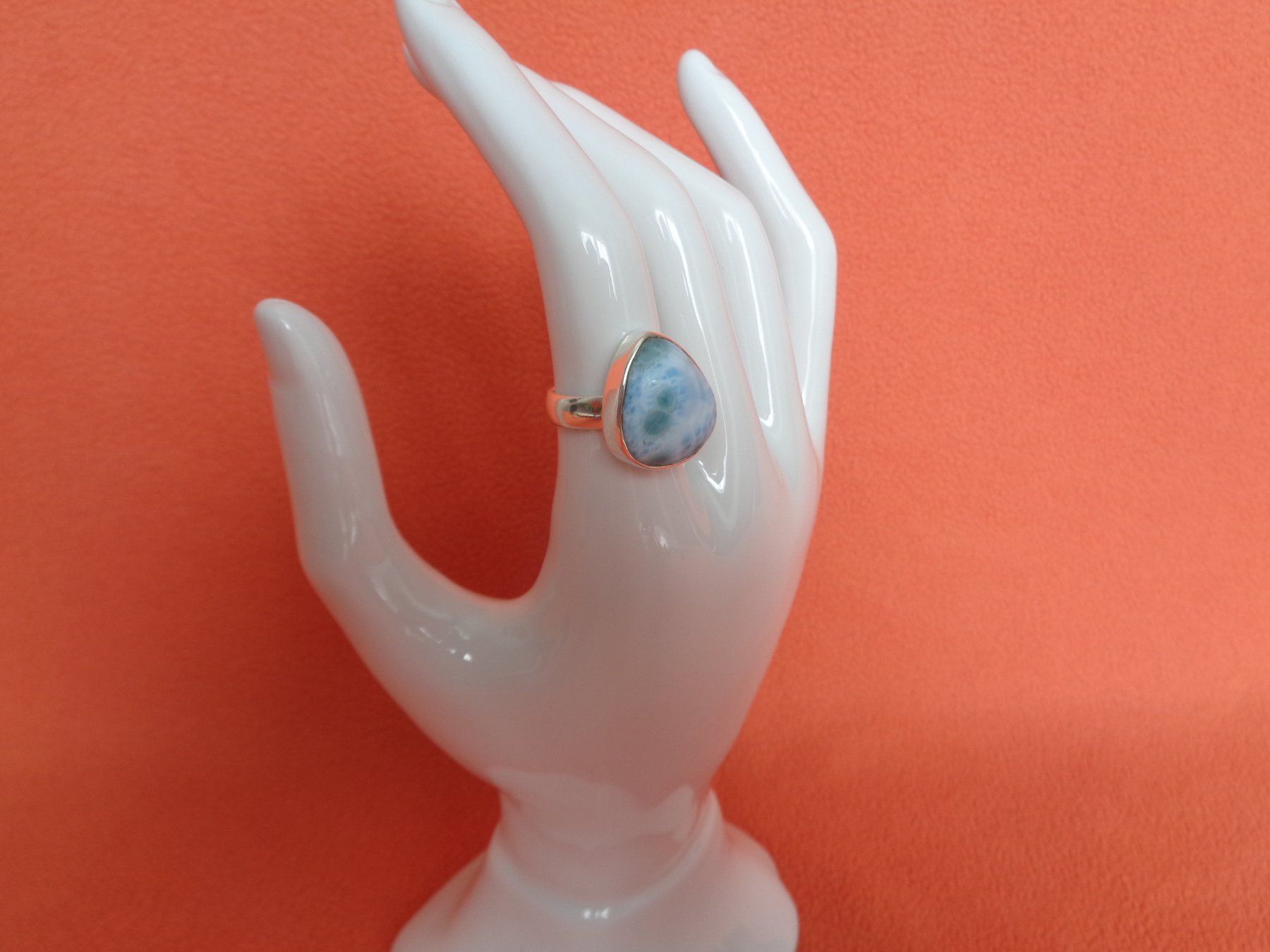 Anelli: Silberring mit Larimar - Sterling Silber 925 Grösse 51 – Nuovo (secondo la descrizione) da Chur venduto da omonia 1