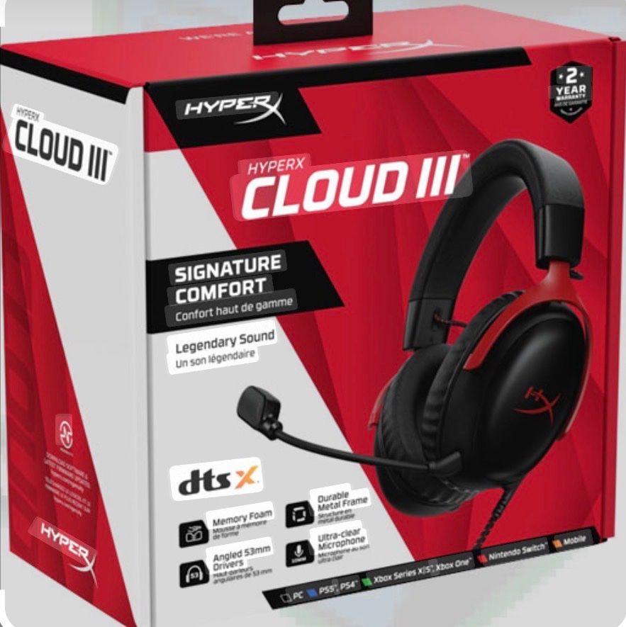 Hyperx Kopfhörer: Casque HyperX Cloud 3 – Neu und originalverpackt aus Lausanne von Lorik.esp