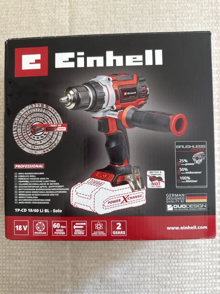 Einhell Alle Werkzeuge: Trapano avvitatore Einhell TP-CD 18/60 LI BL, 18V, Solo – Neu und originalverpackt aus Jona von api_vd98