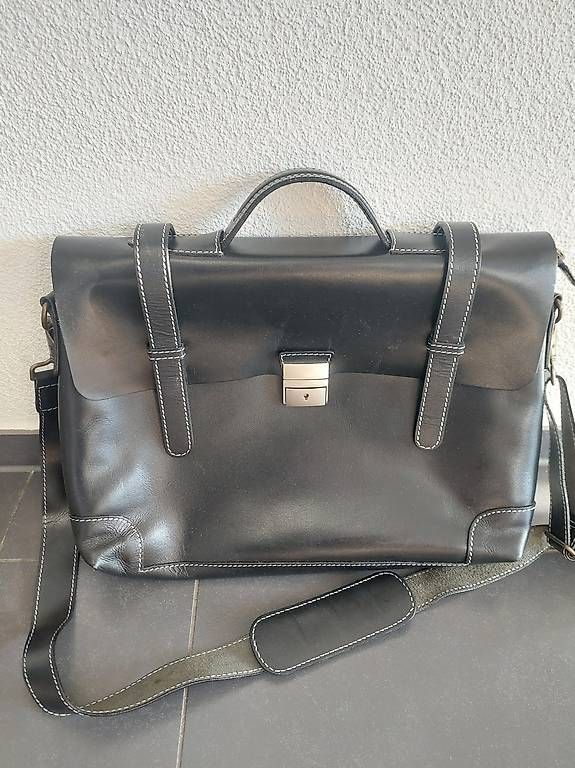 Koffer & Taschen: Schwarze Echtleder-Businesstasche, Aktentasche – Gebraucht aus Schachen LU von Mister-jo 4