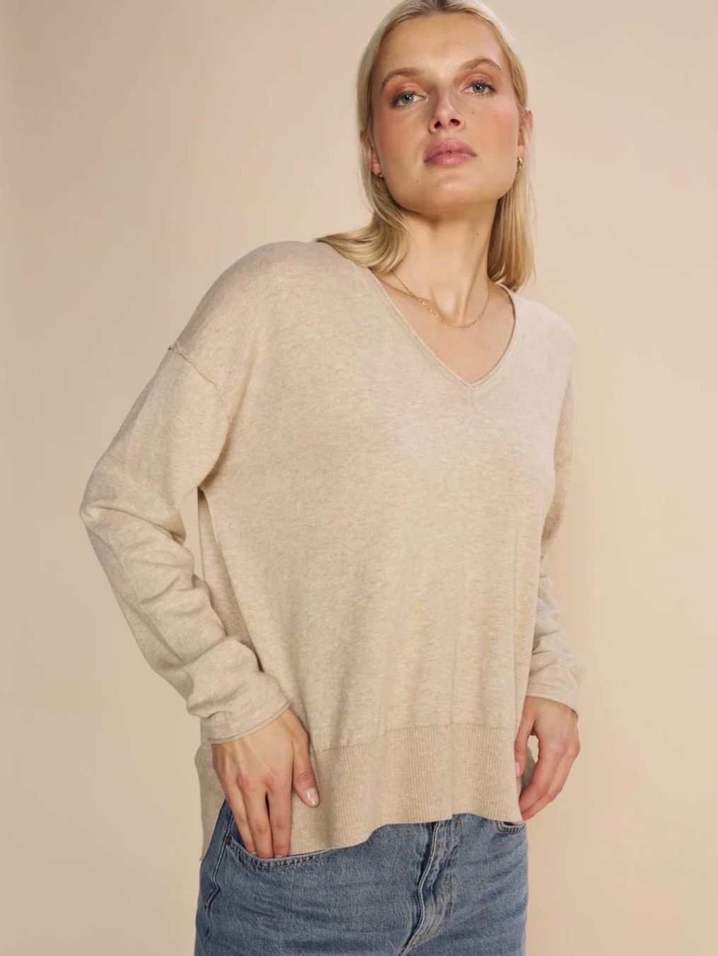 Mos mosh Maglioni & Felpe: Moa Mosh Pullover Kaschmir V-Ausschnitt beige Gr. S – Nuovo (secondo la descrizione) da Regensdorf venduto da sec_l5cr