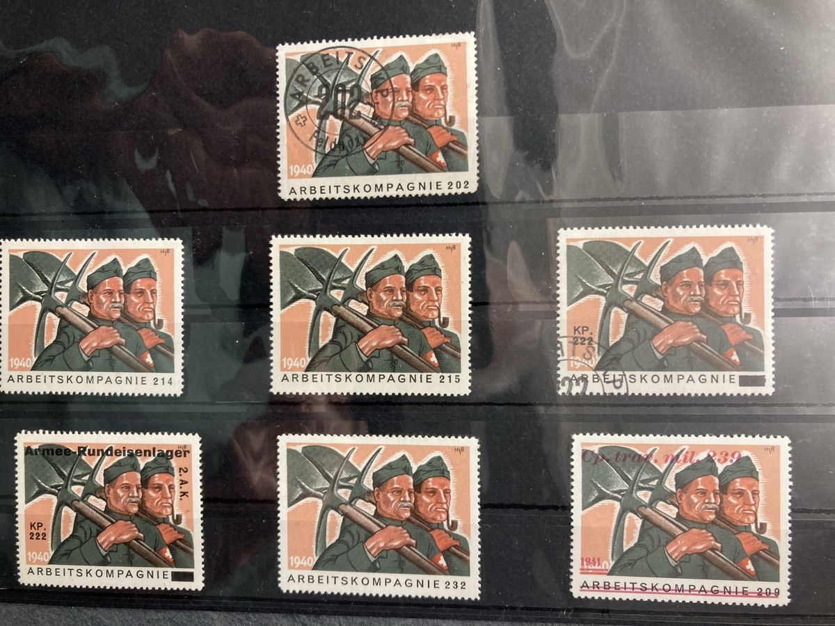 Tutti i francobolli: 26) 2.Weltkrieg.7 versch.Arbeitskp.Marken!Nachlass! E  – Usato da Ascona venduto da ruru4150