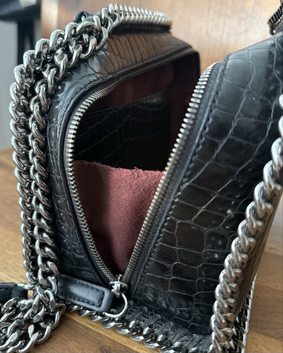 Stella McCartney Borse da donna: Stella McCartney Falabella Box Croc schwarz – Usato da Suhr venduto da blonde_rose 7