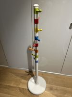 Coat rack white with colorful hooks 7 hooks good condition
