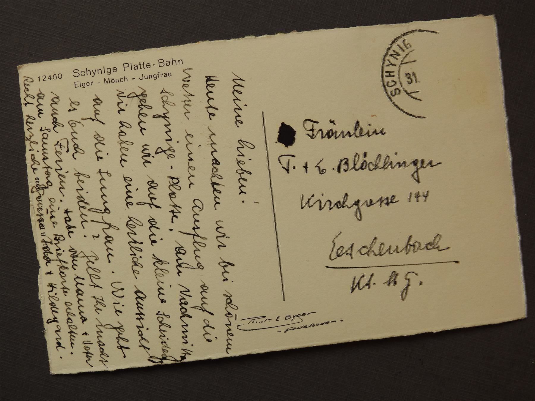 Cartoline postali: Schynige Platte- Bahn – Usato da Rain venduto da 999-800-K 1