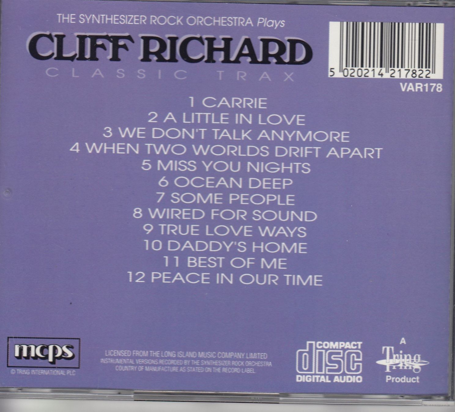 CDs: CD Cliff Richard the synthesizer rock orchestra plays – Neu (gemäss Beschreibung) aus Spreitenbach von Turbo_1105 1