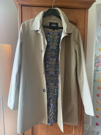 Harry Brown London Trenchcoat S beige gemustert Übergangsjac