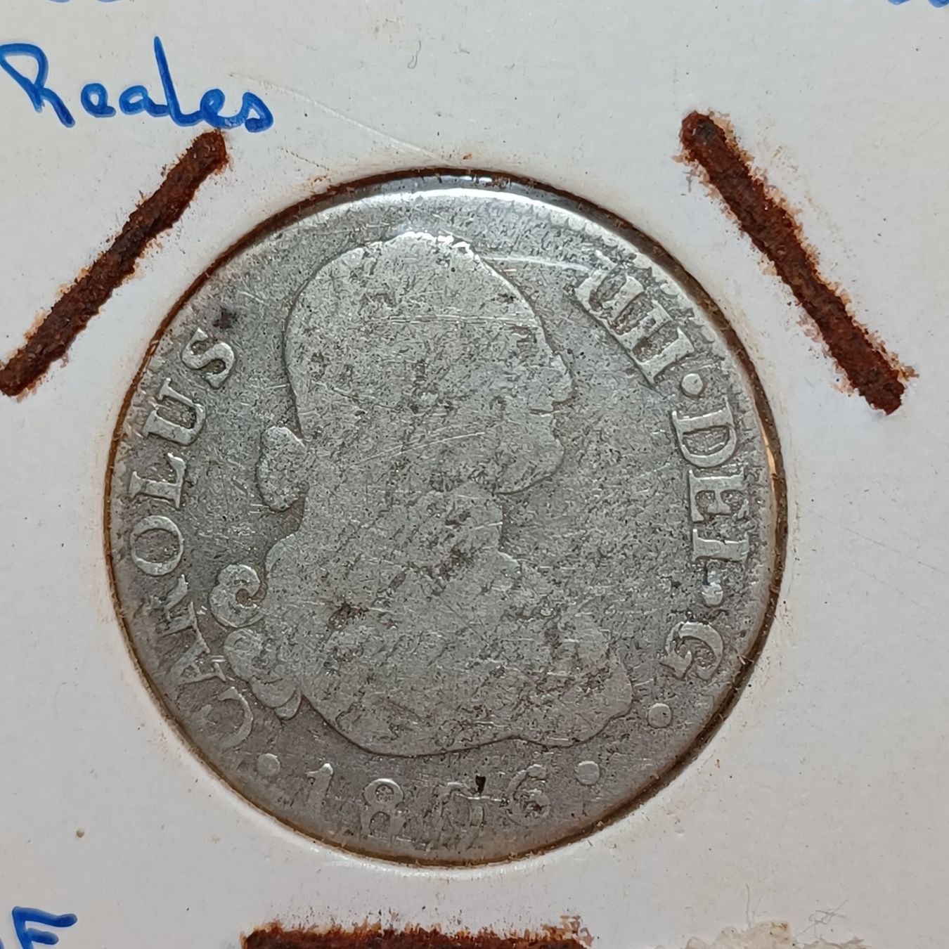 Alle Münzen: 2 Reales 1806 Spanien – Gebraucht aus Pfäffikon ZH von Welt_Muenzen