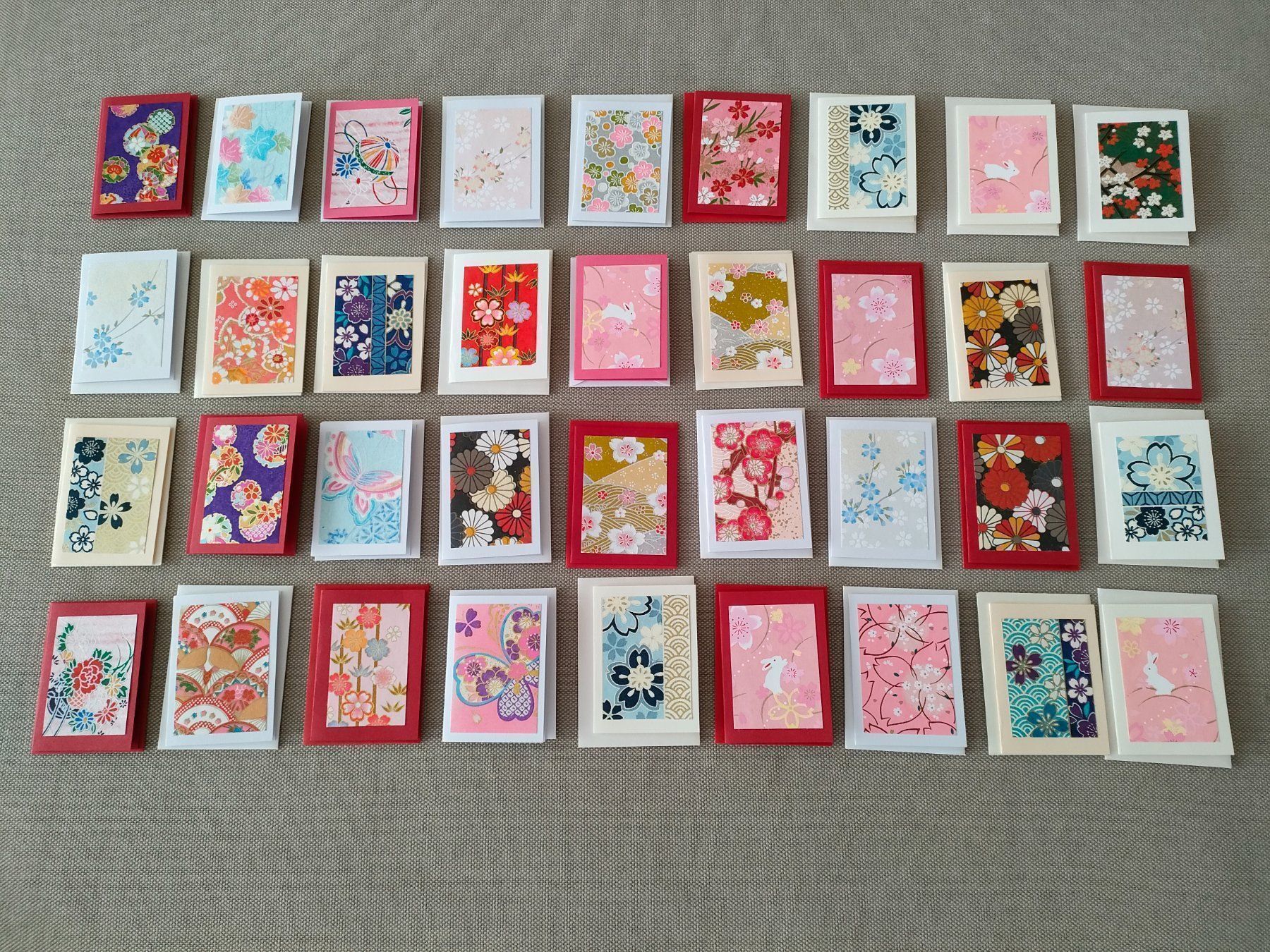 Cartoline: 30 Mini Karten mit Japanisches Papier – Nuovo e nell'imballaggio originale da Bern venduto da Lidia.5 1