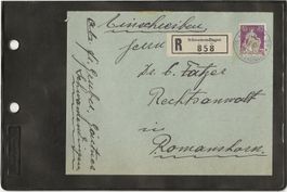 ZÜRICH 31 22.01.37 R-Brief (Schwamendingen R858) n.R. [L9]