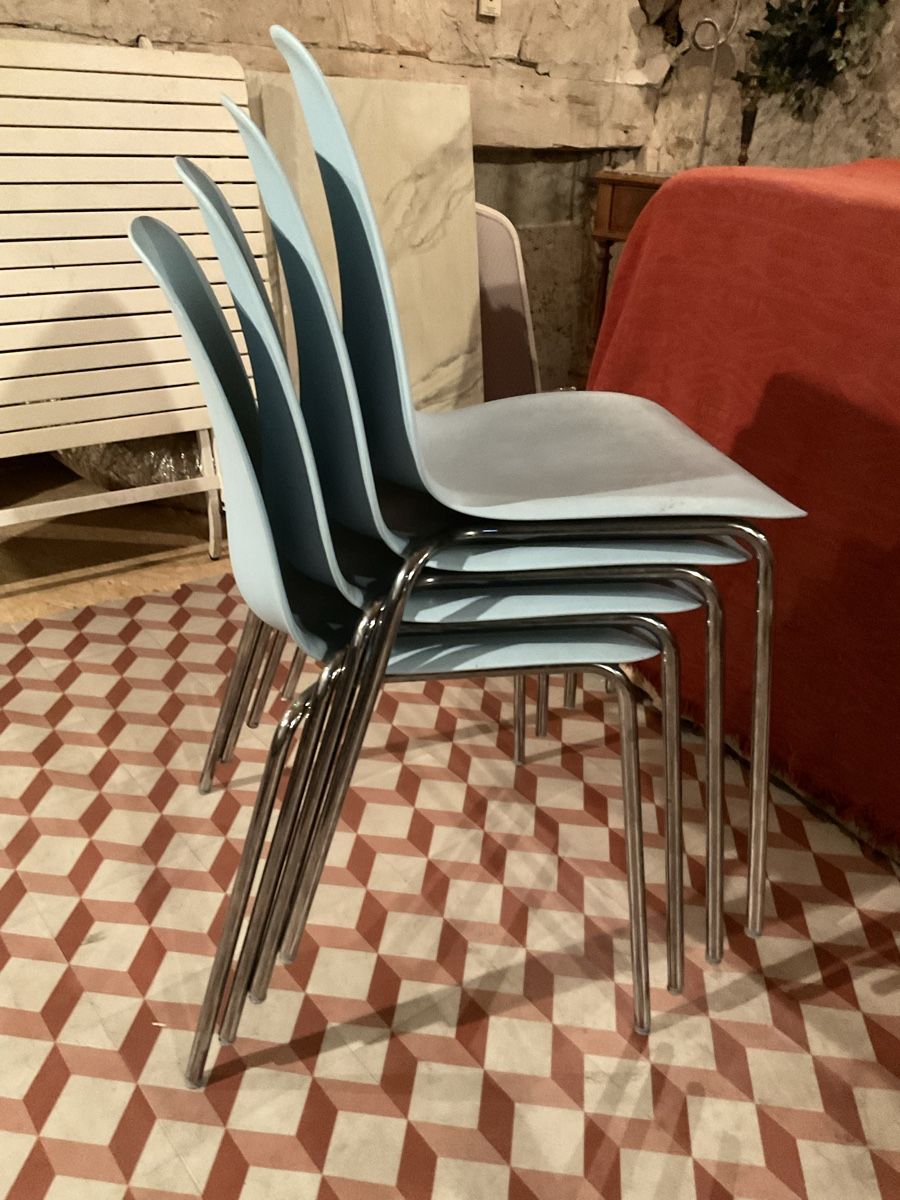 Ikea Sedie: Chaises IKEA Leifarne bleu clair  – Usato da Correvon venduto da HelloBello71 4