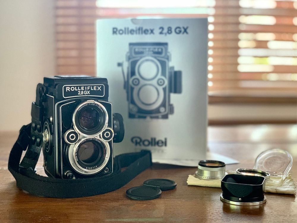 Rolleiflex 2.8 GX Planar avec sacoche rigide, notice et pare-soleil - Photo, audio & vidéo