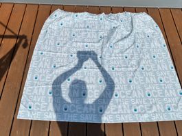 2-teiliger Vorhang, hellblau SAVE THE OCEAN, je B113x H130cm
