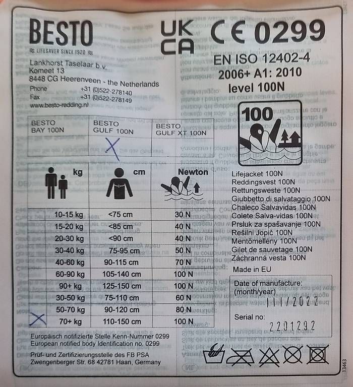Giubbotti di salvataggio: Besto Rettungswesten Set 4er – Usato da Gutenburg venduto da shinobi0072 4