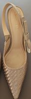 Elegante Christian Dior Slingpumps, Grösse 42, Goldfarben
