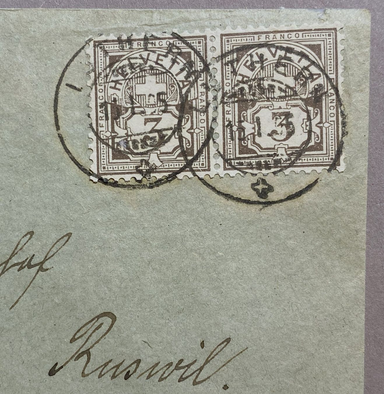 Alle Briefmarken: 58B + 59B Brief von Luthern nach Ruswil Brief – Gebraucht aus Steinhausen von yukon26 2