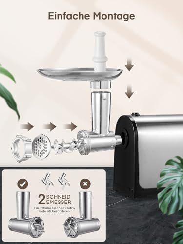 Elettrodomestici da cucina: Elektrisch 3 1 Elektrischer Fleischwolf Wurstfüller Kubbe – Nuovo e nell'imballaggio originale da Hundwil venduto da Mr.Wong 6