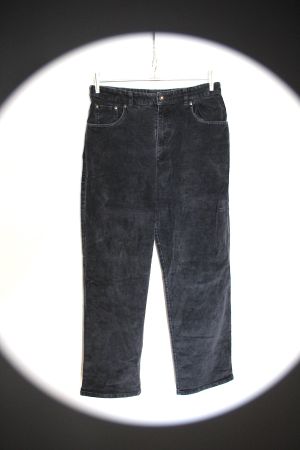 Schwarze Herren Manchesterhose, DE-Gr. 48,