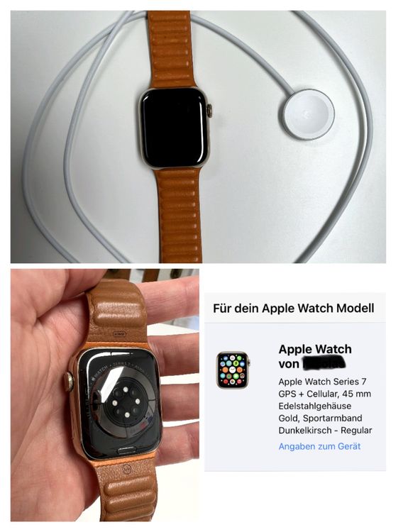 Apple Watch Series 7 Edelstahl GPS+Cellular, 45 mm, Gold | Acheter ...