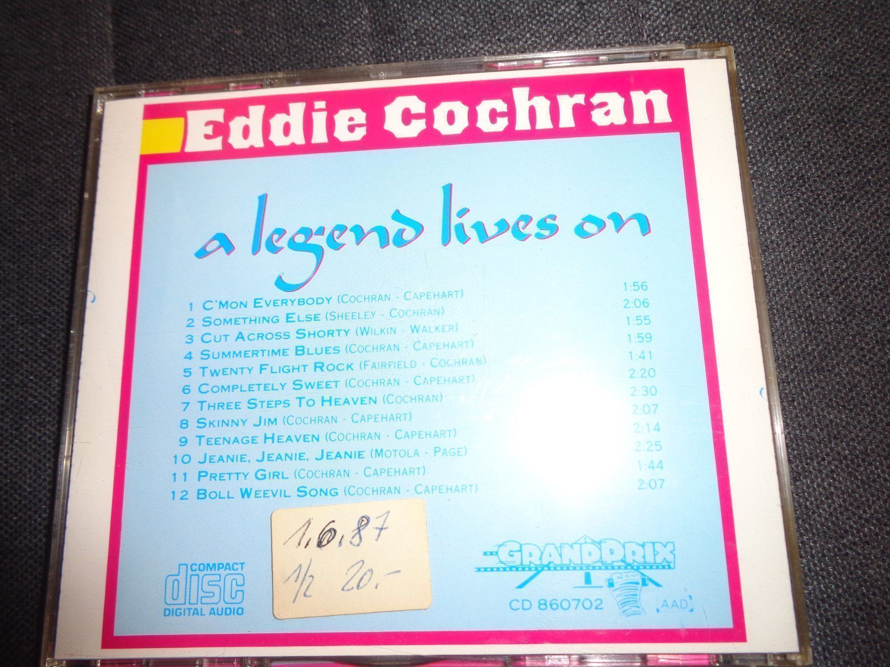 CDs: Eddie Cochran - A Legend lives on CD – Gebraucht aus Olten von Disc-Ausverkauf 1