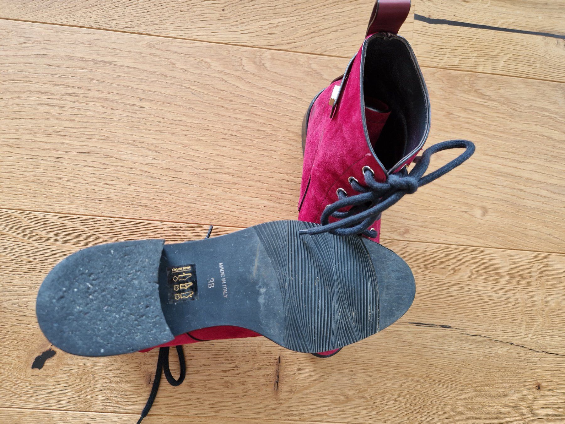 Scarpe da donna: Evaluna Wildleder Stiefelette in Fuchsia rot – Usato da Egliswil venduto da Nevkim 4