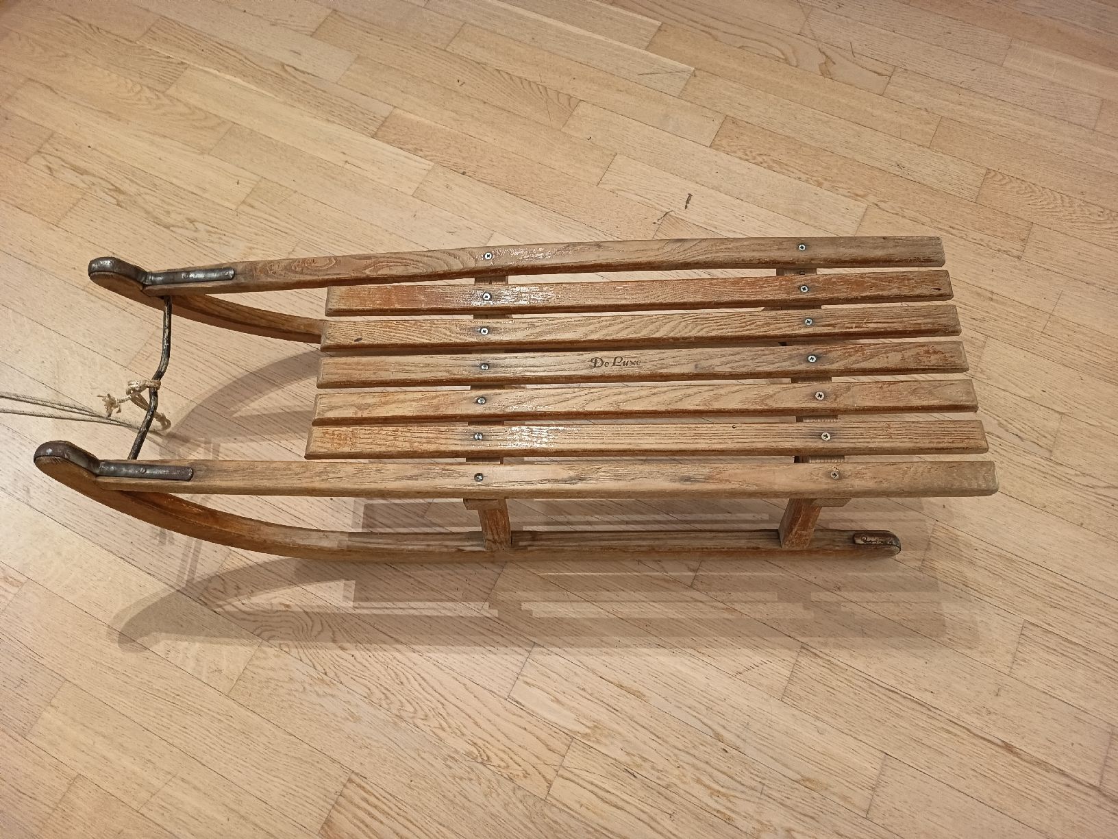 Davos Schlitteln: Holzschlitten "De Luxe", nostalgisch 1976 – Gebraucht aus Beringen von ptt_c5nt