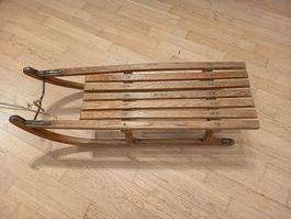 Holzschlitten "De Luxe", nostalgisch 1976