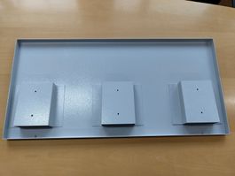 Regendach Aluminium RAL 7035 pulverbeschichtet 100x48x6cm