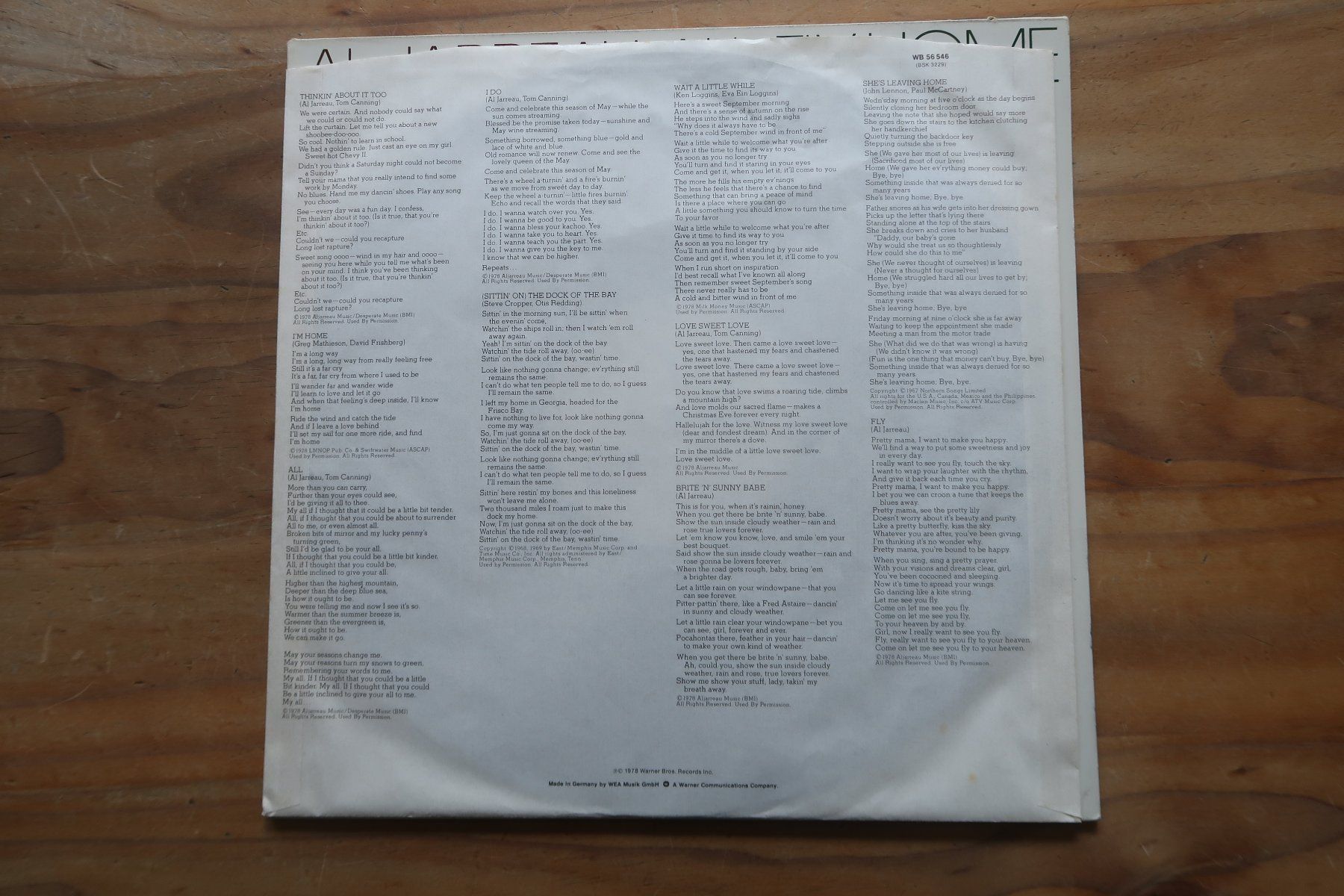 Dischi in vinile: AL JARREAU - ALL FLY HOME - VINYL LP – Usato da Basel venduto da Patiscat 4