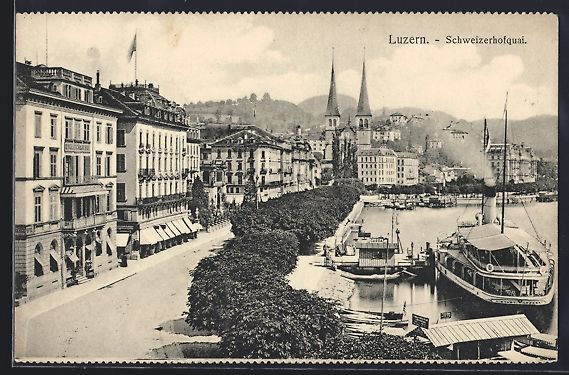 Cartoline postali: AK Luzern, Schweizerhofquai – Usato da Berlin venduto da bartko-reher