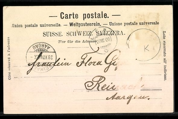 Cartoline postali: AK Lenk, Dorfplatz und Simmenfall – Usato da Berlin venduto da bartko-reher 1