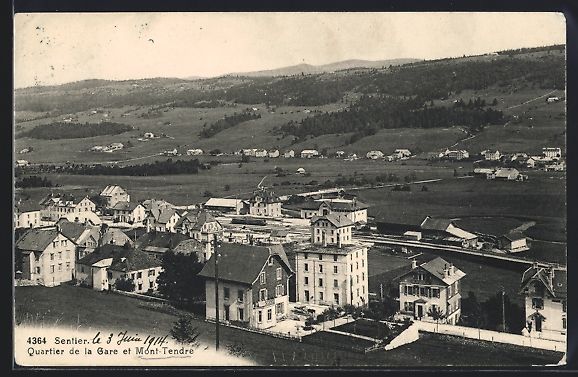 Cartoline postali: Sentier, Quartier de la Gare et Mont-Ten – Usato da Berlin venduto da bartko-reher